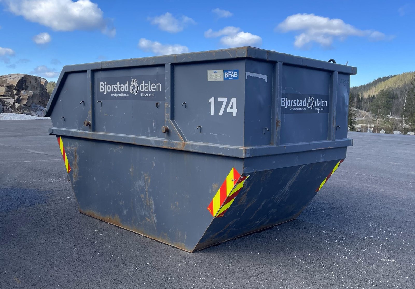 Container levert til kunde